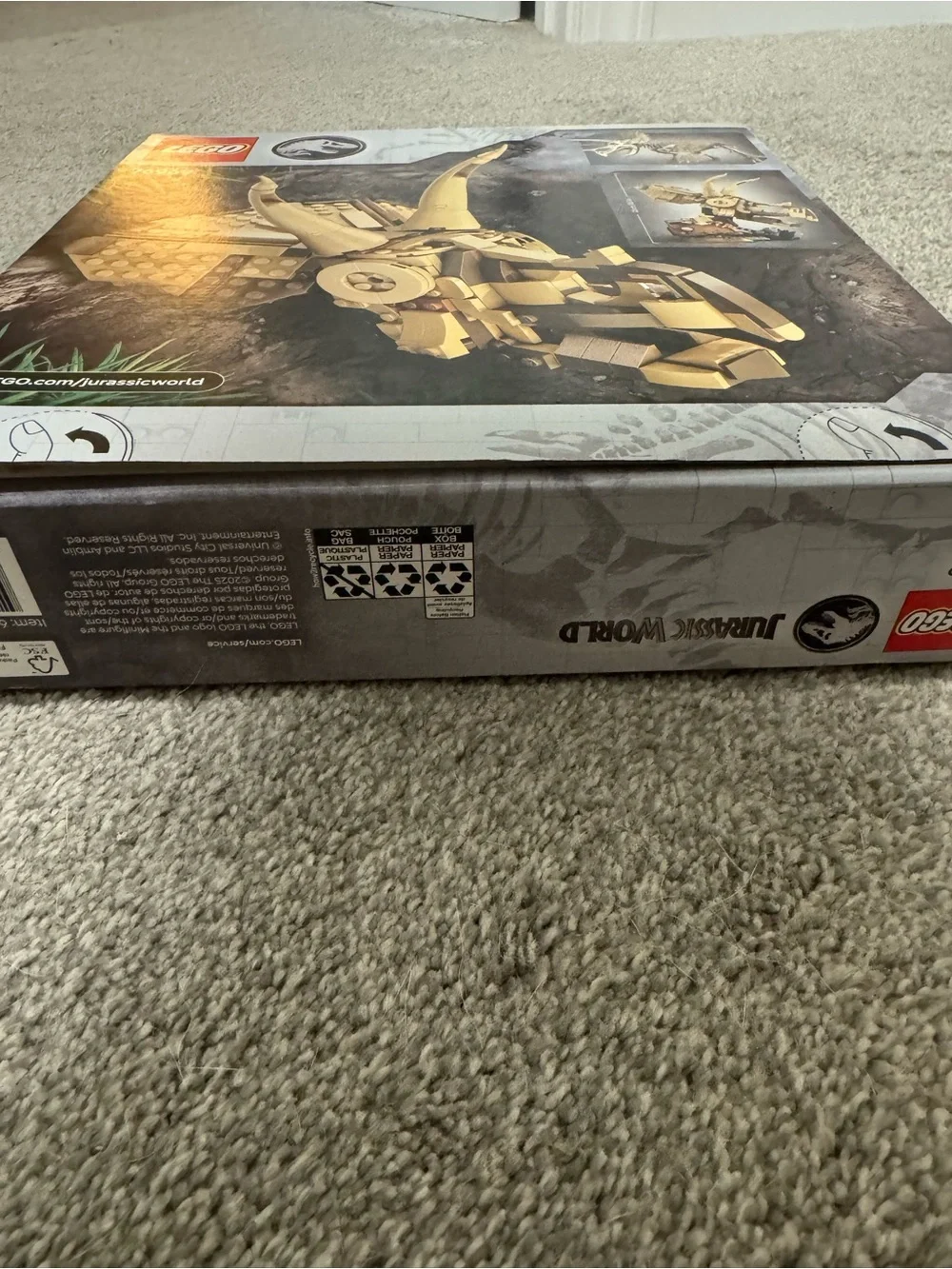 🦖NEW Unopened Unused LEGO Jurassic World Triceratops Fossils Set 76969